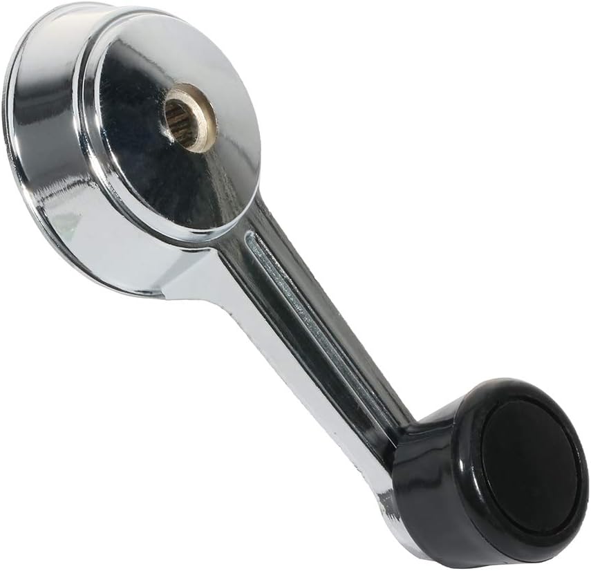 OCPTY Door Handles Window Crank Handle Side Replacement fit for 1984-1991 for Jeep Grand Wagoneer Chrome/Black 2pcs