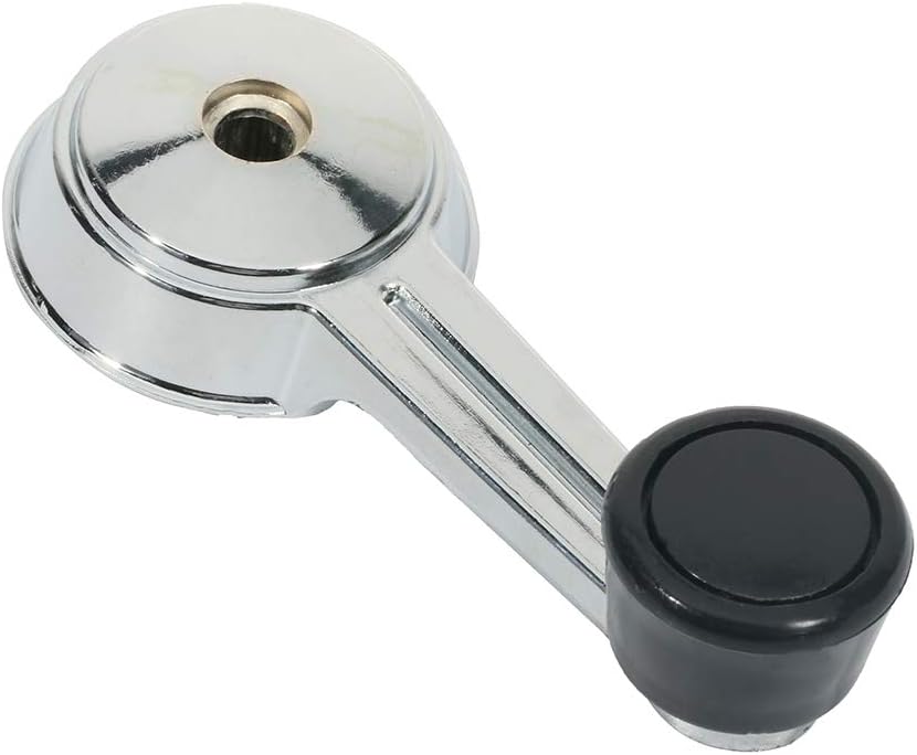 OCPTY Door Handles Window Crank Handle Side Replacement fit for 1984-1991 for Jeep Grand Wagoneer Chrome/Black 2pcs