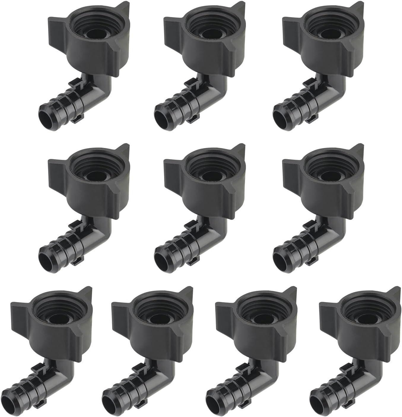 (Pack of 10) EFIELD Poly PPSU Pex Barb Crimp 1/2" Pex X 1/2" Female NPT Swivel Elbow Adapter Fittings With Position Tab, cUPC Certified (10),(PPSU1807099)