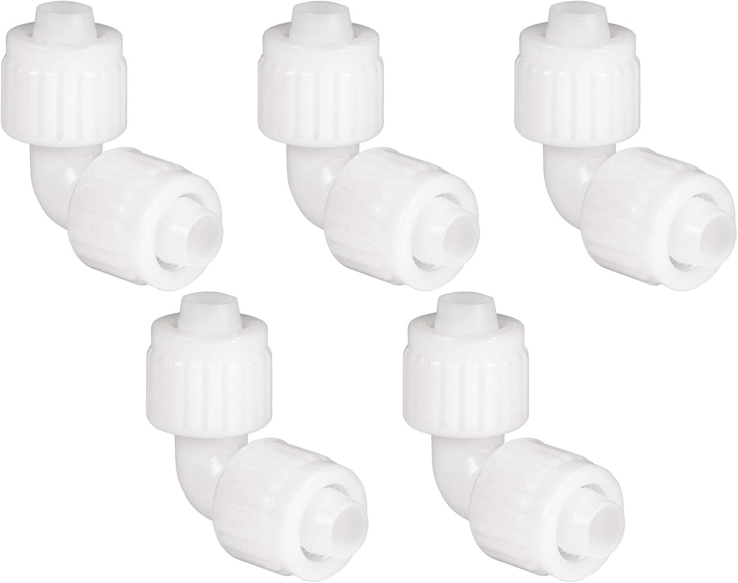 RecPro RV Plumbing Hardware | 06800 | 1/2" Compression Elbow | 90-Degree Fitting | Pex Pipe/Tubing Fittings (5 Fittings)