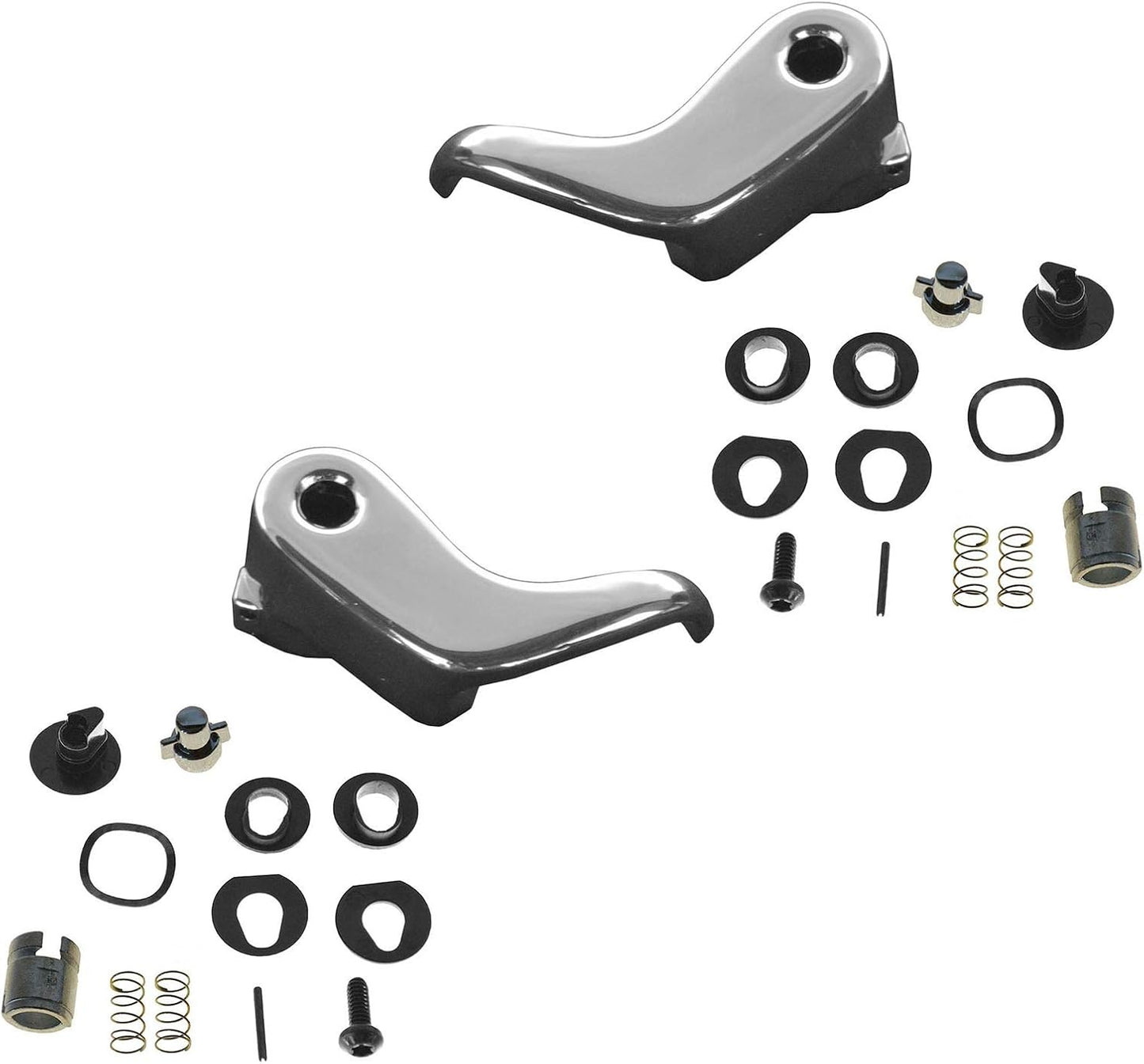 TRQ Locking Vent Window Handle Chrome Pair Set Compatible with Chevy GMC Blazer Jimmy Suburban
