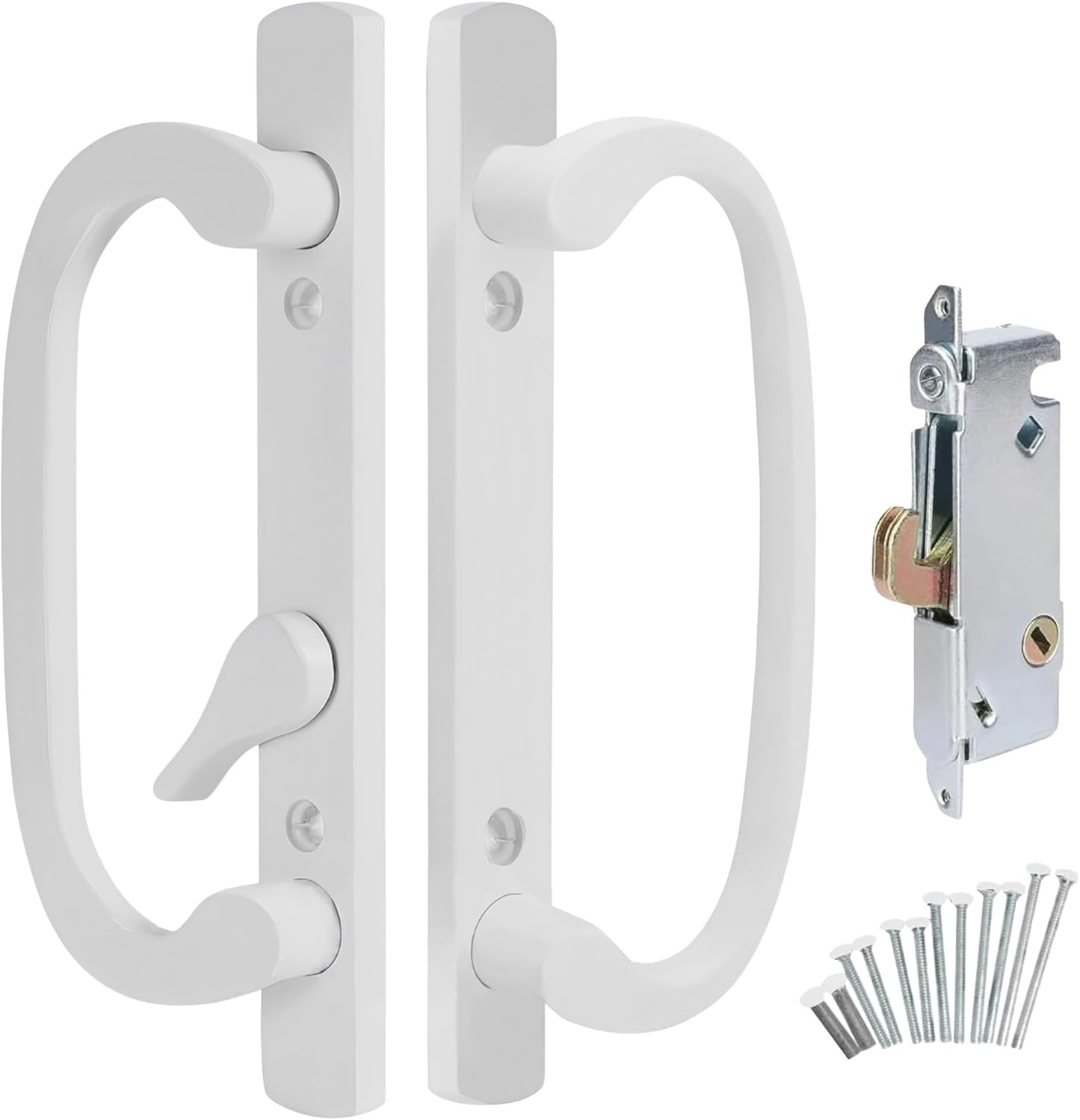 8.5" Legacy Sliding Patio Glass Door Handle Set Replacement – Offset Latch, Non-Keyed, Bronze – Sash Controls 2265 Handle & 45° Mortise Lock– Fits 3-15/16” Screw Spacing & 1-1/4" to 2-1/4" Thick Doors