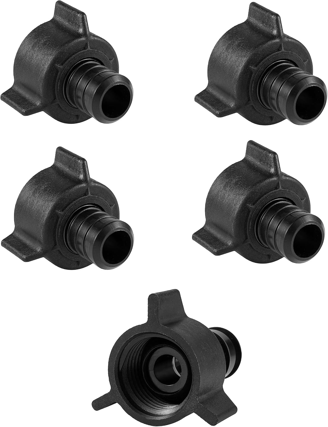 (Pack of 10) EFIELD Poly PPSU Pex Barb Crimp 1/2" Pex X 1/2" Female NPT Swivel Elbow Adapter Fittings With Position Tab, cUPC Certified (10),(PPSU1807099)