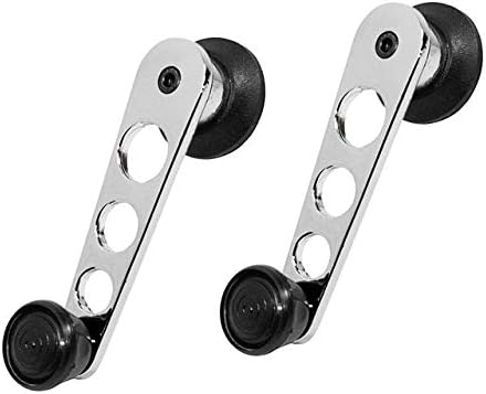 Window Crank Handle Set of 2 - Chrome with Black Knob - Compatible with 1968-1978 Volkswagen Beetle