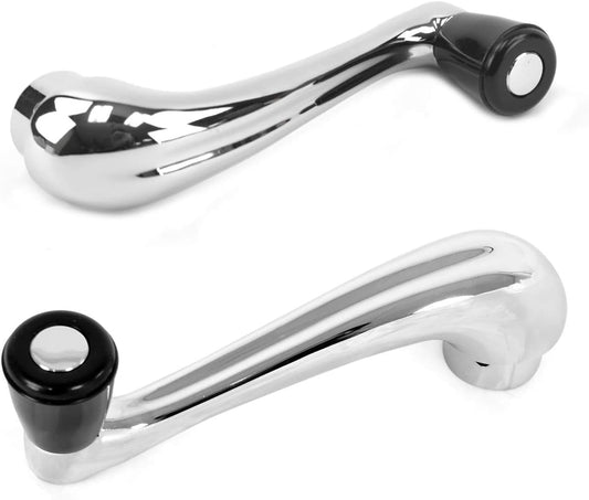 Door Window Handle With Black Knob Pair For 1948-1952 Ford F1 Pickup Truck