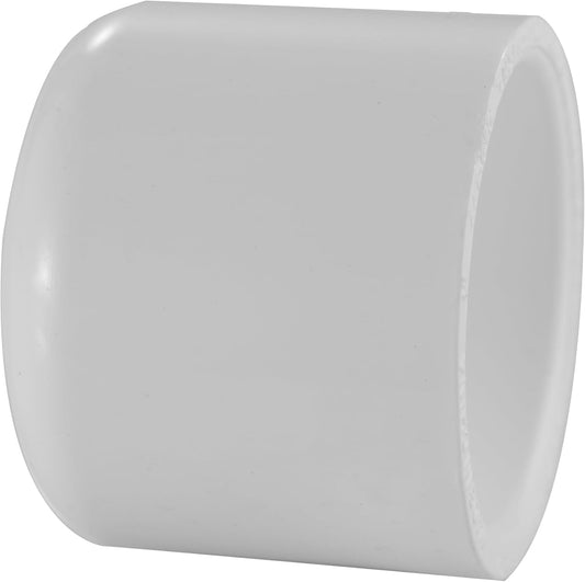 447 Series PVC Pipe Fitting - Cap - Schedule 40 (White) - 12" (SOC) / High-Flow Capacity/Plumbing (447-120) (1 Pack)