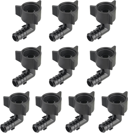 (Pack of 10) EFIELD Poly PPSU Pex Barb Crimp 1/2" Pex X 1/2" Female NPT Swivel Elbow Adapter Fittings With Position Tab, cUPC Certified (10),(PPSU1807099)