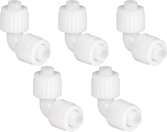 RecPro RV Plumbing Hardware | 06800 | 1/2" Compression Elbow | 90-Degree Fitting | Pex Pipe/Tubing Fittings (5 Fittings)