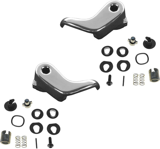 TRQ Locking Vent Window Handle Chrome Pair Set Compatible with Chevy GMC Blazer Jimmy Suburban
