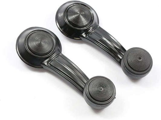 Performance PFM-428219 Window Crank Handle, Left and Right, Zinc Metal Black Handle w/Black Knob, Set of 2 for 1968-1996 GMC G3500 G1500 G2500 Caballero G15 G25 G35 C15 C15 Suburban C25 C25 Suburban