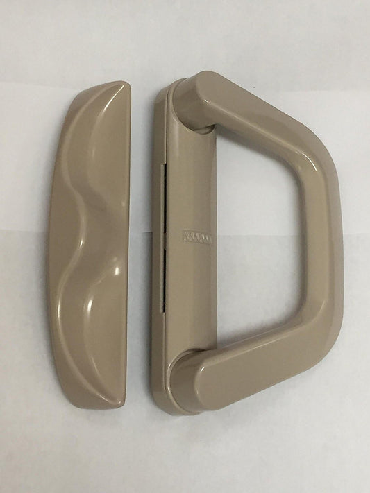 Sliding Patio Door Handle Set for The Tuscany & Classic Series Patio Doors, Works with Right and Left Handed Patio Doors, Screws Included, Tan