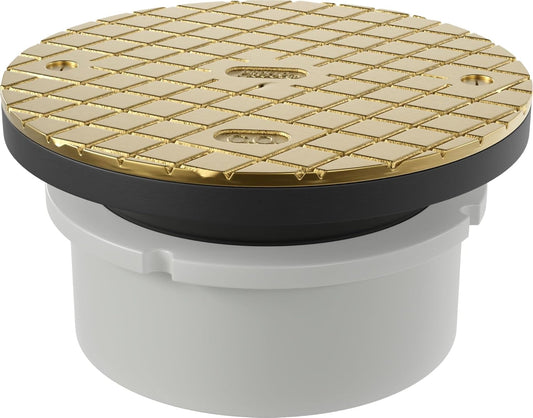 PROFLO PF42928 6" Brass Cover with 4" ABS Adjustable Cleanout - N/A
