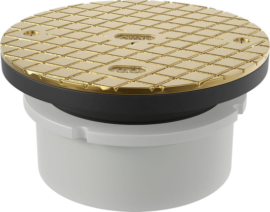 PROFLO PF42809 6" Brass Cover with 4" Adjustable Cleanout - N/A